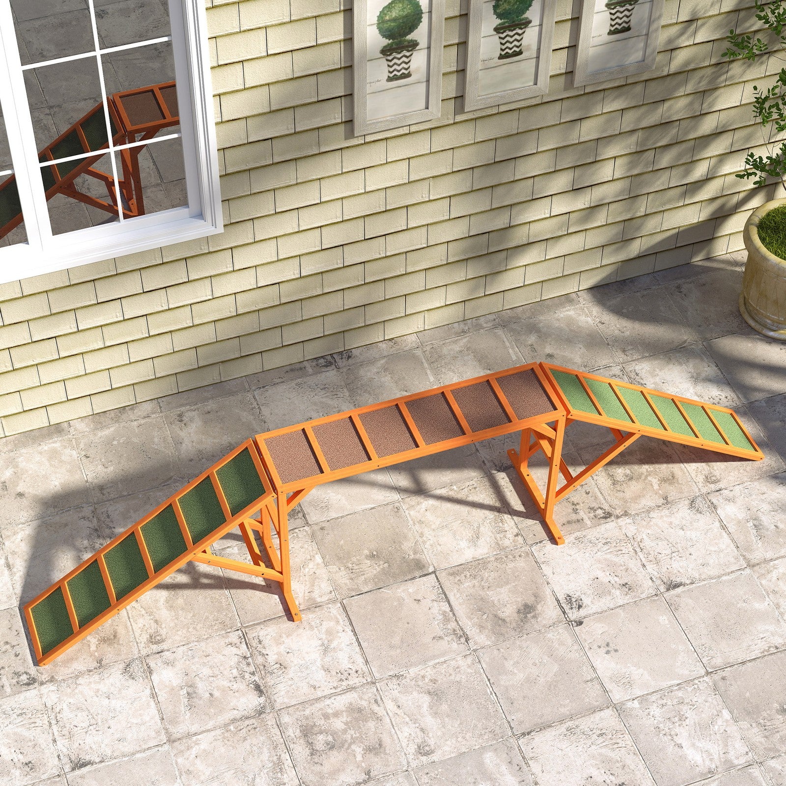 Pawhut Hunde Agility Steg Agility-Ausrüs