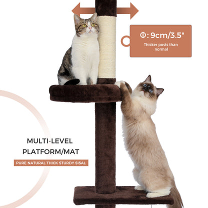 PAWZ Road Kratzbaum Deckenhoch Kletterturm Sisal Katzen Katzenbaum XL 228-274 Cm