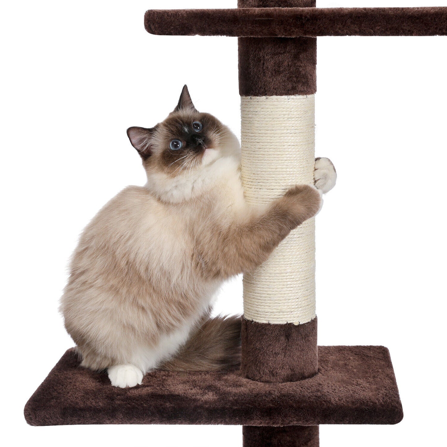 PAWZ Road Kratzbaum Deckenhoch Kletterturm Sisal Katzen Katzenbaum XL 228-274 Cm