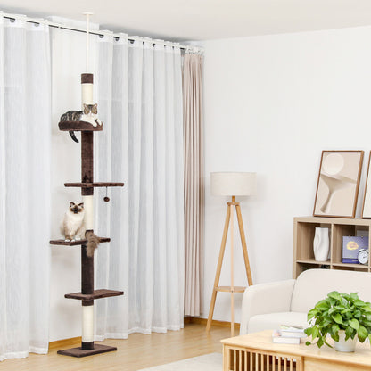 PAWZ Road Kratzbaum Deckenhoch Kletterturm Sisal Katzen Katzenbaum XL 228-274 Cm