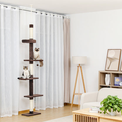 PAWZ Road Kratzbaum Deckenhoch Kletterturm Sisal Katzen Katzenbaum XL 228-274 Cm