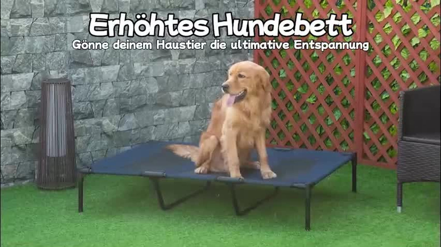 Hundeliege Outdoor Hundebett Schlafplatz Hundesofa Haustierbett Blau